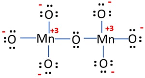 Marking charges on atoms in Mn2O7
